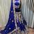 Pure Satin Silk Mehendi Sangeet Lehenga Blue Color With Embroidery Work & Stone Work