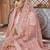 Soft Premium Net Wedding Lehenga In Pink With Embroidery & Crystal Stone Work