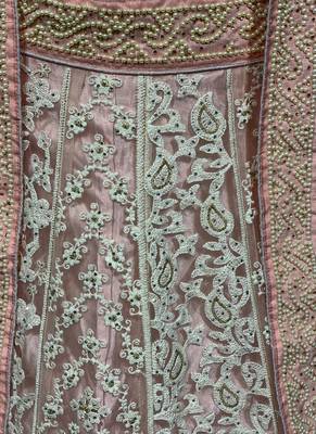 Soft Premium Net Wedding Lehenga In Pink With Embroidery & Crystal Stone Work 4