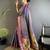Women purple peacock ethnic motifs lichi silk saree