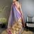 Women purple peacock ethnic motifs lichi silk saree