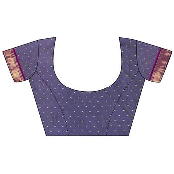 Women purple peacock ethnic motifs lichi silk blend saree 5