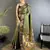 Women mehandi green peacock ethnic motifs lichi silk saree