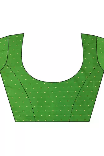 Women green peacock ethnic motifs lichi silk saree