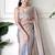 Women fandy silk grey zari lace work saree