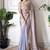 Women fandy silk grey zari lace work saree