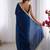Women fandy silk nblue zari lace work saree