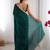 Women fandy silk ramagreen zari lace work saree