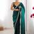 Women fandy silk ramagreen zari lace work saree