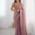 Women fandy silk pink zari lace work saree
