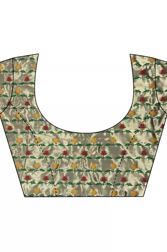 Women wine floral ikkat motifs lichi silk saree