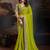 Women rangoli mehendi zari lace work saree