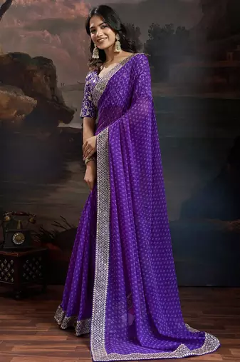Women rangoli rblue zari lace work saree