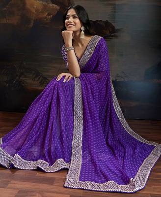 Women rangoli rblue zari lace work saree 5