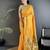 Women yellow floral ikkat motifs lichi silk saree