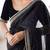 Women net black zari lace work saree