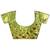Women lime green parrot & floral woven design lichi silk saree