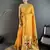 Women yellow parrot & floral woven design lichi silk saree