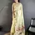 Women cream parrot & floral woven design lichi silk saree