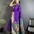 Women purple floral motifs lichi silk saree