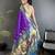 Women purple floral motifs lichi silk saree