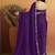 Women gorgette purpule zari lace work saree