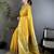 Women yellow parrot & floral woven design tissue saree