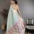 Women light blue solid tissue saree