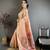 Women peach solid tissue saree
