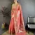 Women pink   solid tissue saree
