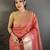 Women pink  solid tissue saree