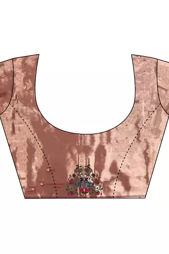 Women pink   solid tissue saree