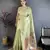 Women light green solid tissue saree