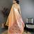 Women orange solid tissue saree