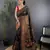 Women black meenakari weaving pashmina silk saree