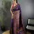 Women purple meenakari weaving pashmina silk saree