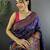 Women purple meenakari weaving pashmina silk saree