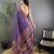 Women purple meenakari weaving pashmina silk saree