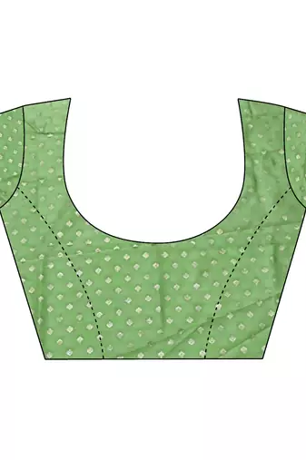 Women pastel green meenakari weaving pashmina silk saree