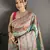 Women sky blue meenakari weaving pashmina silk saree