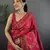 Women rani pink meenakari weaving pashmina silk saree