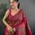 Women rani pink meenakari weaving pashmina silk saree