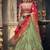 Soft Premium Net Wedding Lehenga In Green With Embroidery & Crystal Stone Work