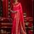 Women cerise pink butti motifs silk blend saree