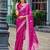 Women pink geomatric shimmer chiffon saree