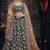 Pure Micro Velvet Wedding Lehenga in Green color With Embroidery & Crystals Stone Work