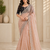 Wedding wear organza silk saree with embroidered velvet blouse
