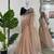 Wedding wear organza silk saree with embroidered velvet blouse