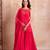 Carrot pink georgette handwork sharara set with handwork dupatta