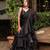 Black organza sequin ready to drape saree with blouse
